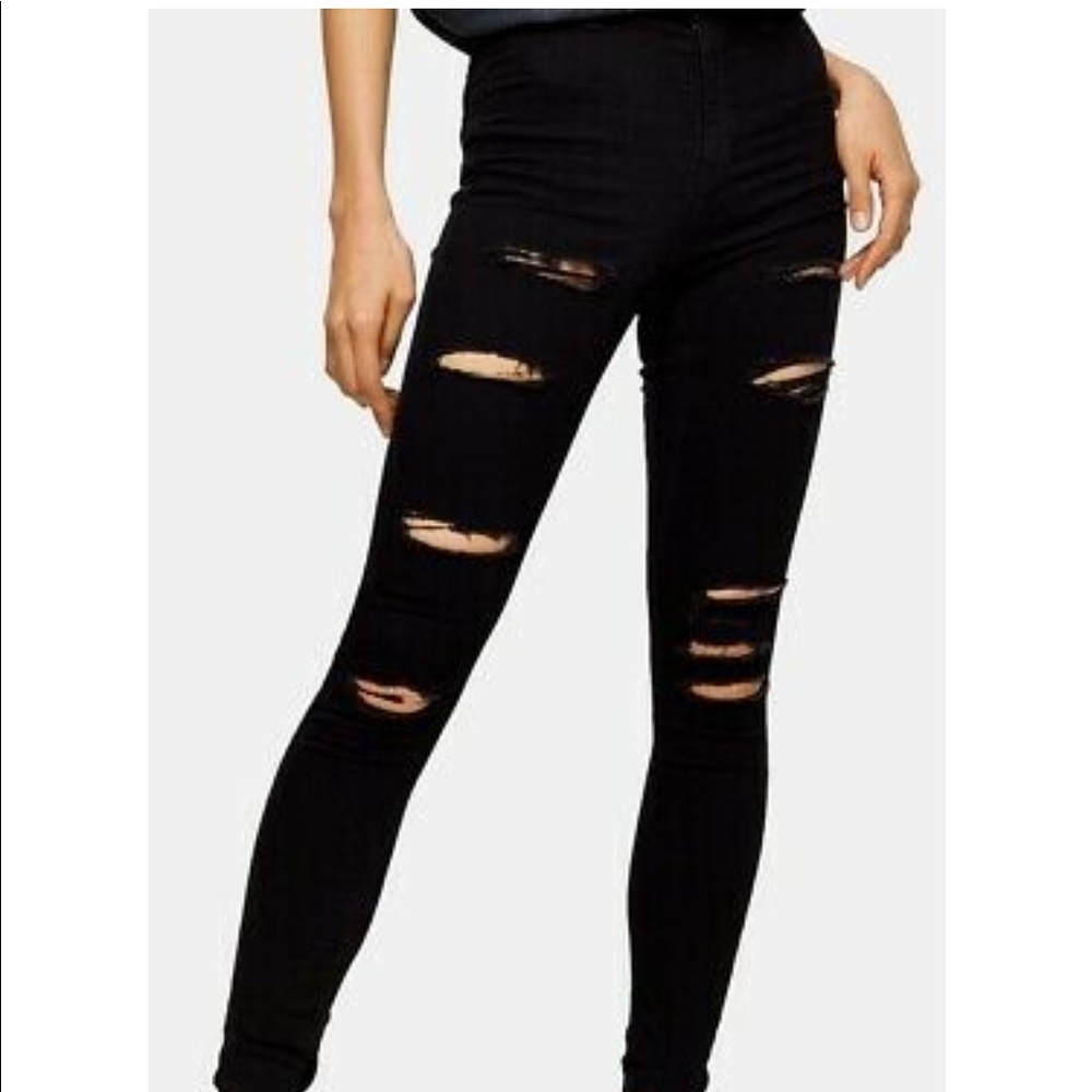 Topshop Moto Petite JONI Ripped Jeans